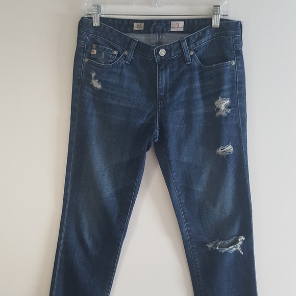 AG Adriano Goldschmied distressed denim 28 R - Picture 2 of 8